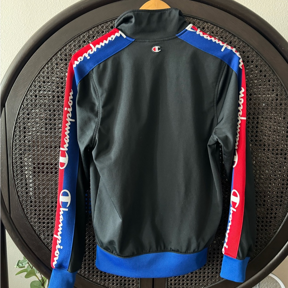 Champion Life Men's Full Zip Track Jacket Big C Logo Taping View 5